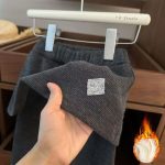 [73-120cm]韓国風 デザイン満点 きれいめ 裏起毛 女の子 パンツ - Image 6