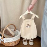 [66-100cm]刺繍 可愛い ニット ロンパース/カーディガン - Image 7