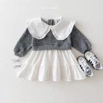 [73-120cm] おしゃれ 切り替え ワンピース - Image 2