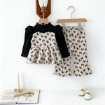 [73-120cm]おしゃれ リボン付き トップス+パンツ セットアップ - Image 5