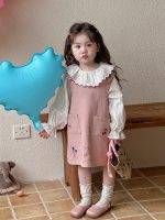 [80-130cm]ナチュラル ガーリー フリル トップス/ワンピース - Image 3