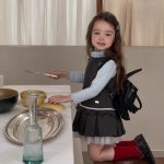 [90-140cm]ガーリー キャンパス シャツ/ワンピース