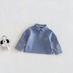 [73-120cm]カジュアル レイヤード POLOネック トレーナー - Image 7