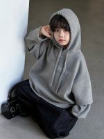 [100-160cm]レイヤードデザイン フード付き パーカー - Image 5