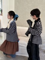 [90-150cm] ボーダー柄 ニット セーター - Image 8