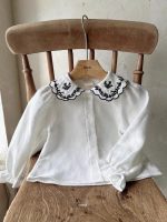 [73-120cm]おしゃれ ガーリー 女の子 シャツ/ジャンパースカート - Image 5