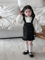 [73-100cm]トップス&デニムサロペットスカート 女の子 韓国風  ふんわり - Image 4