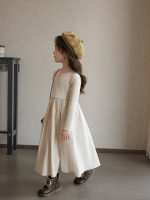 [100-150cm]おしゃれ 無地 女の子 ワンピース - Image 3