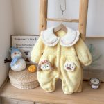 [66-100cm] もこもこ 可愛い ロンパース - Image 3