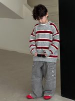 [90-160cm]快適な着心地 ボーダー柄 ニット セーター - Image 6