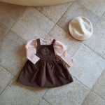 [73-100cm]サロペットワンピース ナチュラル 花柄 韓国風 - Image 5