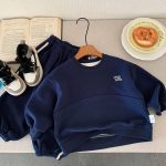 [73-120cm] シンプル トレーナー+パンツ セットアップ - Image 3