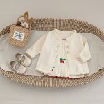 [66-100cm]ニットキャミソール 刺繍 ガーリー - Image 4