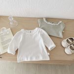 [66-100cm]長袖トップス ベビー 女の子 スウィート シンプル - Image 2