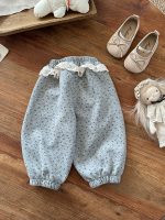 [73-120cm]ガーリー ゆったり 花柄 女の子 パンツ - Image 2