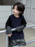 [100-150cm] カジュアル 切り替え トップス - Image 2