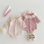[66-90cm]ロンパース ベビー 韓国風 おしゃれ フリル襟 - Image 6