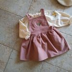 [73-100cm]サロペットワンピース ナチュラル 花柄 韓国風 - Image 6