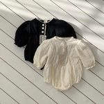 [66-90cm]長袖 ロンパース おしゃれ レトロ 肌触り良い - Image 2