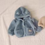 [73-120cm] もこもこ フード付き アウター