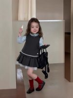 [90-140cm]ガーリー キャンパス シャツ/ワンピース - Image 3