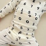 [66-110cm]数字柄 クマ柄 トップス+ボトムス セット ルームウェア - Image 5