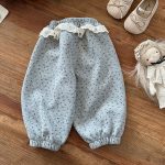 [73-120cm]ガーリー ゆったり 花柄 女の子 パンツ - Image 7