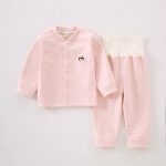 [73-110cm]シンプル ボーダー柄 トップス+ボトムス セットアップ - Image 5