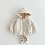 [73-120cm]おしゃれ 合わせやすい 厚手 フード付き アウター - Image 3