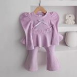 [73-120cm]スウィート きれいめ 女の子 トップス+パンツ セットアップ - Image 5