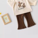 [66-120cm]フレアパンツ 女の子 きれいめ 肌触り良い - Image 4