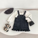 [80-130cm]デニムジャンパースカート おしゃれ レイヤードしやすい - Image 4