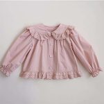 [73-120cm]フリル付き ドールカラー シャツ - Image 5