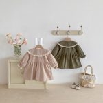 [73-120cm]ワンピース 女の子 レトロ 上品 ドールカラー - Image 4