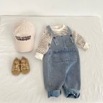 [73-110cm]ベビー サロペット 無地 レイヤードしやすい - Image 3