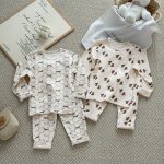 [90-140cm]花柄 トップス+ボトムス ルームウェア - Image 9