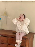 [80-130cm]女の子 シャツ/レギンス 可愛い 花柄 肌触り良い