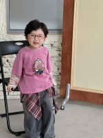 [90-150cm]レイヤード プリント 長袖 Tシャツ - Image 4