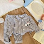 [80-160cm]チェック柄 可愛い ルームウェア - Image 3