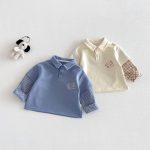 [73-120cm]カジュアル レイヤード POLOネック トレーナー