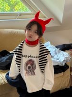 [100-160cm] 犬柄 プリント トップス 長袖Tシャツ - Image 7