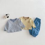 [73-110cm] ボーダー柄 通気性抜群 長袖 Tシャツ - Image 6