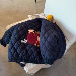 [90-140cm] 刺繍 クマ柄 裏起毛 アウター - Image 4