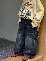 [100-160cm] トレンド 動きやすい デニム パンツ