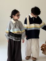 [90-150cm]カジュアル POLOネック トレーナー - Image 4