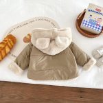 [73-120cm] シンプル 保温性抜群 フード付き アウター - Image 4