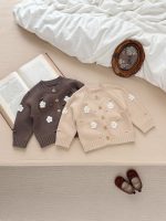 [66-100cm]ニット カーディガン ベビー 花柄 着やすい - Image 6