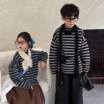 [90-150cm] ボーダー柄 ニット セーター