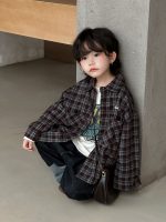 [90-150cm]新作 レトロ チェック柄 シャツ - Image 2