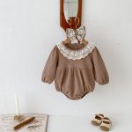 [66-90cm]ベビー ロンパース おしゃれ フリル レース